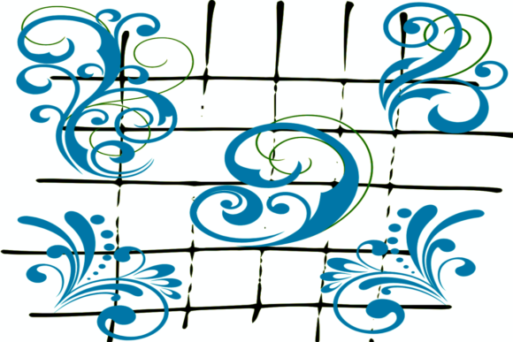 Abstract Floral Patterns Set