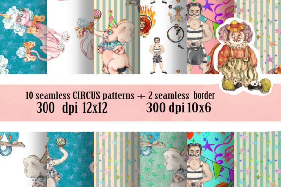 Circus Seamless Patterns Bundle