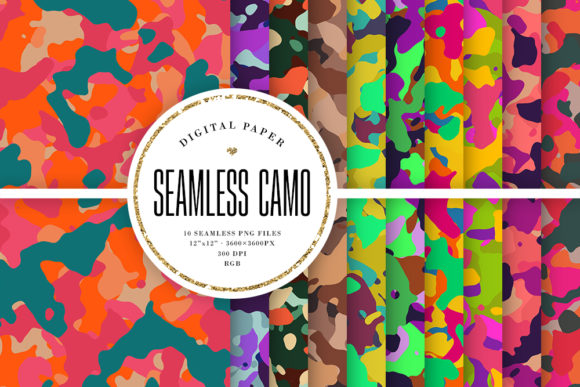 Colorful Tileable Camouflage Patterns