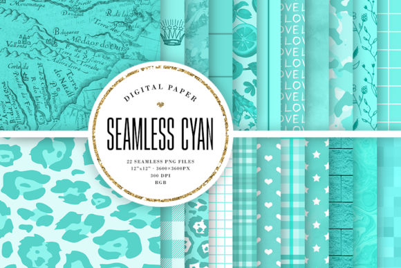 Cyan Seamless Textures Patterns: A Versatile Resource for Design and Creativity