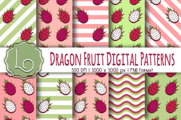 Dragon Fruit Digital Patterns: A Versatile Design Resource