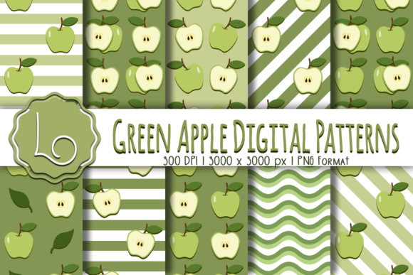 Green Apple Digital Patterns: A Versatile Resource for Creative Projects
