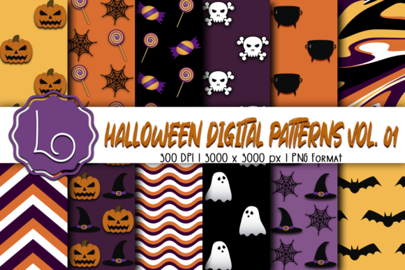 Halloween Digital Patterns Vol. 01