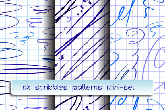 Ink Scribbles Seamless Patterns Mini-set: A Versatile Resource for Creative Projects