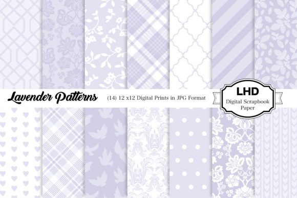 Lavender Patterns Digital Papers