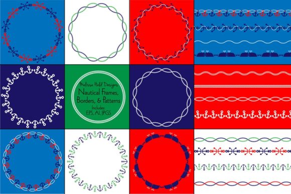 Nautical Frames, Borders, Patterns