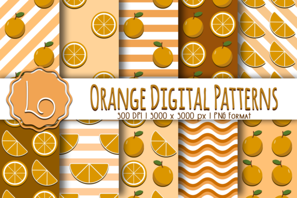 Orange Digital Patterns