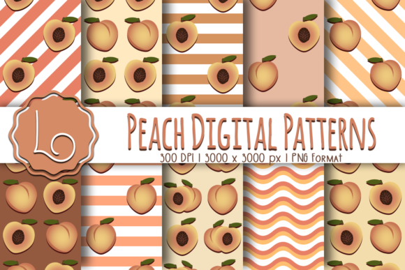 Peach Digital Patterns
