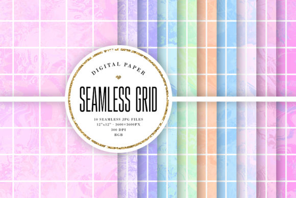 Seamless Big Grid Pastel Patterns: A Versatile Design Resource