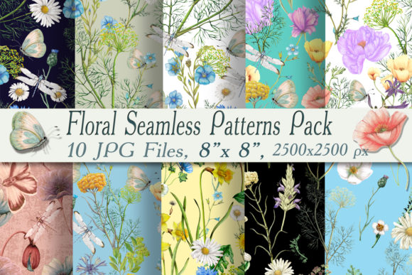 Seamless Botanical Patterns Pack: A Creative Resource for Modern Designers