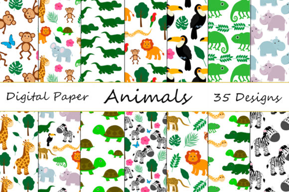 Seamless Cute Animal Patterns for Creative Projects