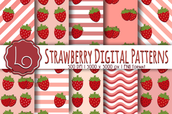 Strawberry Digital Patterns