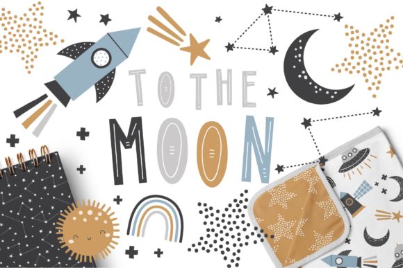 To the Moon Graphic Set