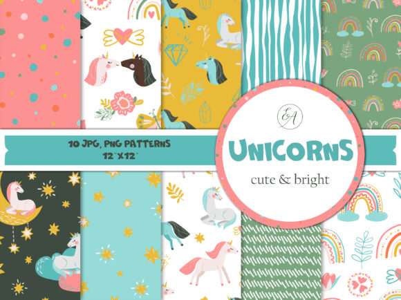 Unicorns - Baby Seamless Patterns